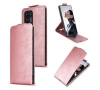 XFDSFDL® Protective Cover for ZTE Nubia RedMagic 11 Air NX799J (6.75 Inch) Vertical PU Leather Up and Down Open Case with Stand Wallet Phone Shell Holster Rose Gold