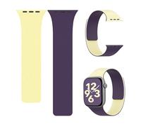 XFEN Magnetic Band Compatible with Apple Watch Series 11/10 42mm, SE(3rd/2nd/1st gen) 40mm, Series 9/8/7 41mm, Modern Tactile Micro-Pattern Dual-Tone Sport Strap, High-Contrast Layered Silicone Band