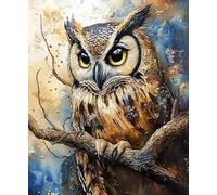 XFENDOUDOU Cross Stitch Kits for Adults Beginners Stamped Animal Owl Counted Printed Embroidery Kit Needlework Wall Art Decor 16X20 inchs