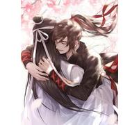 XFENDOUDOU Stamped Cross Stitch Kits for Adults Beginners Anime Grandmaster of Demonic Cultivation Easy Crossstitch Patterns Set Wall Decor 16x20inch