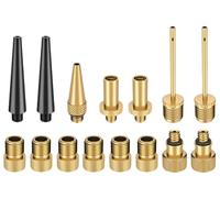 XFentech 15PCS Brass Bike Pump Adapter, Bicycle Valve Adapter Set - Schrader Valve, Presta Valve, DV AV SV Bike Valve Adaptor Adapter Converter for Tire Inflator Air Pump Compressor