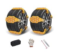 XFEU_sp Snow Chains For BMW X7 2019-2023 2024 2025, Tyre Chain, Anti-Slip Car Chains, Tire Chains For Car Tyre Traction Device Tire Width 165-265mm For Mud Sand Snow Ice,Yellow-10pcs