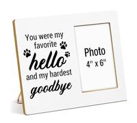 XFFJGVR Dog Memorial Gifts for Loss of Dog, Pet Memorial Gift Picture Frame, Sympathy Gifts for Pet Lovers, Cat Passing Away Bereavement Remembrance Wood Photo Frames, 4 x 6 Inch Photo