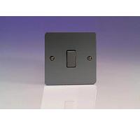 XFi1D Varilight Ultra Flat Plate Iridium Black 1 Gang Light Switch