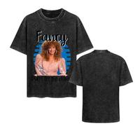XFICSD T-shirt Reba McEntire Short-sleeved Men's Women's Casual Round Neck Tops, Fashion Casual Shirt Cartoon Print Loose Short-sleeved-Black||XL