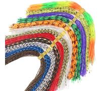 XFISHMAN Fly-Tying-Materials-Rubber-Legs-Silicone-Rubber-Skirt 12-24 Colors Fly Tying Supplies (Grizzly Micro Legs 12 Colors kit)