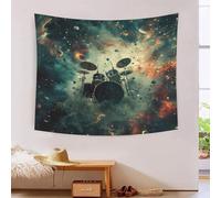 XFKLYNVCJ 3D Drum Kit Printed Wall Blanket Home Decoration Bedding Poster Wall Art Tapestry Wall Hanging Tapestry Soft Polyester for Bedroom,Decorations Beach Blanket College Dorm 150cmx200cm