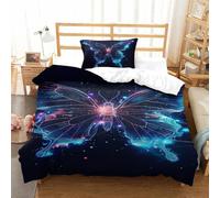 XFKLYNVCJ 3D Printed Duvet Cover Set Glowing Insect And Bug Patterns Microfiber Quilt with Zipper Closure Home Bedding Cover Sets ForAdults Kids Bedroom Guestroom Single(135x200cm)