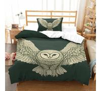 XFKLYNVCJ 3D Printed Duvet Cover Set Owl Microfiber Comforter Cover with Hidden Zipper with Pillow Case Bedding Cover for Kids Boys Girls Adult Single（135x200cm）