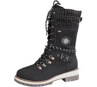 XFKOHBE Snow Boots for Women Winter Warm Stretch Knit Boots Anti-Slip Chunky Low Heel Zipper Booties Lace up Mid Calf Motorcycle Side Zipper Combat Cowboy Riding Boots