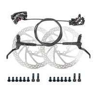 XFLHXY 1 Pair Disc Brake Set, Hydraulic Disc Brake Kit with 160mm Rotors, Right front 800mm, left rear 1400mm Aluminum Oil Pressure Calipers Levers for Mountain Bike E-Bike Fat(Pair of BP)