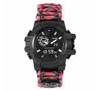 XFLHXY 23-in-1 Tactical Survival Watch for Men, Multifunctional Outdoors Waterproof Survival Watches, Adjustable Wristband with Compass Paracord Band(Color8)