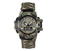 XFLHXY 23-in-1 Tactical Survival Watch for Men, Multifunctional Outdoors Waterproof Survival Watches, Adjustable Wristband with Compass Paracord Band(Color2)