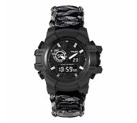 XFLHXY 23-in-1 Tactical Survival Watch for Men, Multifunctional Outdoors Waterproof Survival Watches, Adjustable Wristband with Compass Paracord Band(Color5)