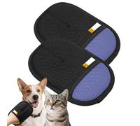 XFLHXY 2Pack Cat Grooming Glove, Static Removal Gloves Pet Hair, Dog Washing Gloves, Reusable Cat Dog Electrostatic Hair Remover Grooming Glove Tool(Purple)