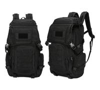 XFLHXY Hiking Backpack Men Large Tactical Travel Camping Survival Bug Out 3 Day Assault Bag Dayback Rucksack for Women, 50L(Black)