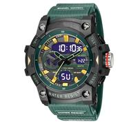 XFLHXY Men's Analog Sports Watch Military Watch Outdoor LED Stopwatch Digital Electronic Large Dual Display Waterproof Tactical Army Wrist Watches(Greens)