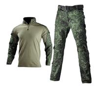 XFLHXY Men's Combat Shirt, Tactical Suit, Combat Uniform Multi Camo Long Sleeve Pants(Russian Camouflage,3XL)
