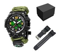 XFLHXY Mens Tactical Military Digital Watch, 23-in-1 Survival Multi-Functional Army Outdoors Waterproof Camouflage Sports Watches Dual Display Analog LED Electronic Wristwatches(Color7)