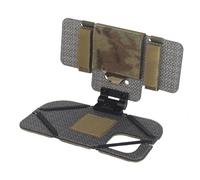 XFLHXY Outdoor Molle Phone Carrier, Lightweight Foldable Navigation Board with Wide Angle Phone Holder, Chest Rig Hovering Mount Tactical Phone Mount for 15 Pro(CP)