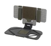 XFLHXY Outdoor Molle Phone Carrier, Lightweight Foldable Navigation Board with Wide Angle Phone Holder, Chest Rig Hovering Mount Tactical Phone Mount for 15 Pro(Green)