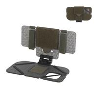 XFLHXY Outdoor Molle Phone Carrier, Lightweight Foldable Navigation Board with Wide Angle Phone Holder, Chest Rig Hovering Mount Tactical Phone Mount for 15 Pro(Green)