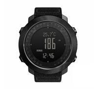 XFLHXY Tactical Sports Watches for Men Outdoor Survival Military Compass Rock Solid Digital Watches with Durable Band, Steps Tracker Pedometer Calories(Black)