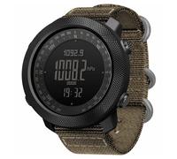 XFLHXY Tactical Sports Watches for Men Outdoor Survival Military Compass Rock Solid Digital Watches with Durable Band, Steps Tracker Pedometer Calories(Brown)