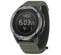 XFLHXY Tactical Watches for Men Military Sport Watches with Carbon Fiber Case Lightweight Waterproof Watch for Women/Men Digital Watches with Compass, Step Counte,Metronome,5ATM(Green)