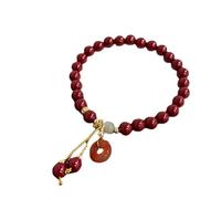 XFLSDHGD 6.5mm Natural Cinnabar Bracelet Exquisite Women's High End Creativity Bracelet