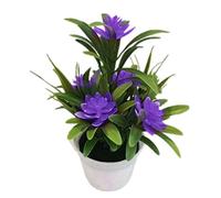 XFLSDHGD Artificial Lotus with Leaves Simulation Potted Fake Plant Small Bonsai Desktop Ornaments Indoor Outdoor Home Office Decoration