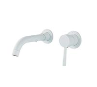 XFLSDHGD Black Bathroom Faucet Mixer Sink Tap Wash Basin Hot Cold Water Wall Mount Spout Bath with Modern Lever Handle(Brushed Gold-15cm)