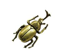 XFLSDHGD Bronze Insect Dung Beetle Figurines,Miniatures Tea Solid Pet Funny Beetle Statue Craft Collection Desktop Small Ornaments Spoof Props (C)