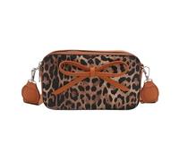 XFLSDHGD Fashion Shoulder Bag for Women, Leopard Print PU Large Capacity Stylish Crossbody Bag Adjustable Strap Small Satch