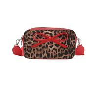 XFLSDHGD Fashion Shoulder Bag for Women, Leopard Print PU Large Capacity Stylish Crossbody Bag Adjustable Strap Small Satch