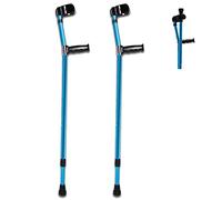 XFLSDHGD Forearm Crutch Elbow Crutches Foldable Ultralight Aluminum Assistance Double Adjustable with Comfy Handle Adjustable with Comfy Handle Folding Metal,2Pcs