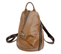 XFLSDHGD Genuine Leather Shoulder Bag Women's Black Layer Cowhide Backpack Zipper Buckle Anti-theft Buckle Bag