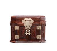 XFLSDHGD Jewelry Box Organizer Red Rosewood Jewelry Box Storage Box Wooden Multi-Layer Household Mahogany Storage Box Jewelry Organizer Small