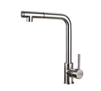 XFLSDHGD Kitchen faucets with Pull Down Sprayer, hot and Cold Rotary Single Handle Telescopic, Pull-Out, 2, Kitchen Sink, Faucet-B Chrome-Plated Copper Beauty Comes