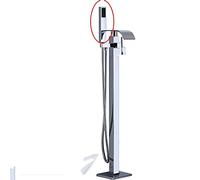XFLSDHGD Modern Freestanding Bathtub Faucet with Hand Shower Floor Mounted Waterfall Bath Spout Tub Mixer Tap Set in Chrome Finish