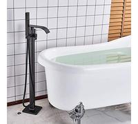 XFLSDHGD Modern Freestanding Bathtub Faucet with Hand Shower Floor Mounted Waterfall Bath Spout Tub Mixer Tap Set in Chrome Finish