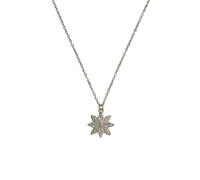 XFLSDHGD New 2025 925 Sterling Silver French Simple Pavé Crystal Snowflake Clavicle Chain Necklace Women Fashion Charm Student Jewelry Accessories with for You Accessories Trendy Creative Gift