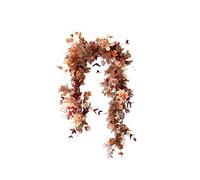 XFLSDHGD Retro Rose Garland Wedding Arch Fake Flower with Leaves Decorative Floral Swag Hanging Rose Vine Home Garden Wedding Centerpieces Wall Decor