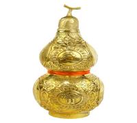 XFLSDHGD Sculpture Tabletop Brass Gourd Gossip Copper Gourd Ornament Traditional Chinese Gourd Figurine Attract Wealth and Prosperity Place It in Living Room to Bring You Luck,one