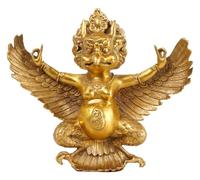 XFLSDHGD Sculpture Tabletop Ornaments Sculpture Pure Copper Brass Thunderbolt Eagle Dapeng Golden Winged Bird Wall Decoration Buddha Statue, for Office Decoration,Brass