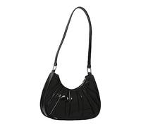 XFLSDHGD Simple Women Shoulder Bag Fashion Pleated Commute Bag PU Leather Casual Solid Color Designer Handbags