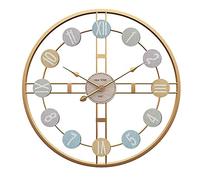 XFLSDHGD Wall Clock, Outdoor Garden Wall Clock, Silent Large Simple Modern Garden Wall Clock Wrought Iron Outdoor Clock Creative Round Clock for Indoor Walls Courtyards Living Ro