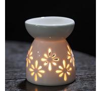 XFLYP Ceramic Oil Burners Wax Melt Holder, Aroma Lamp Diffuser Candle Tealight Holder, Aromatherapy Aroma Burner Ceramic Tealight Candle Holder for Home Decor Meditation Gift