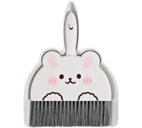XFLYP Mini Dustpan and Brush Set, Small Cleaning Tools Broom and Dustpan Portable Cleaning Set with Soft Bristles for Office Home Table Desktop Counter Drawer Keyboard Car Cleaning (White)