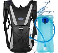 XFLYP Running Vest, Lightweight Hydration Backpack with 2L Water Bladder, Backpack Bicycle Bag Waterproof, Reflective, Tear Resistance for Running Outdoor Sports Trail Racing Marathon Hiking (Black)